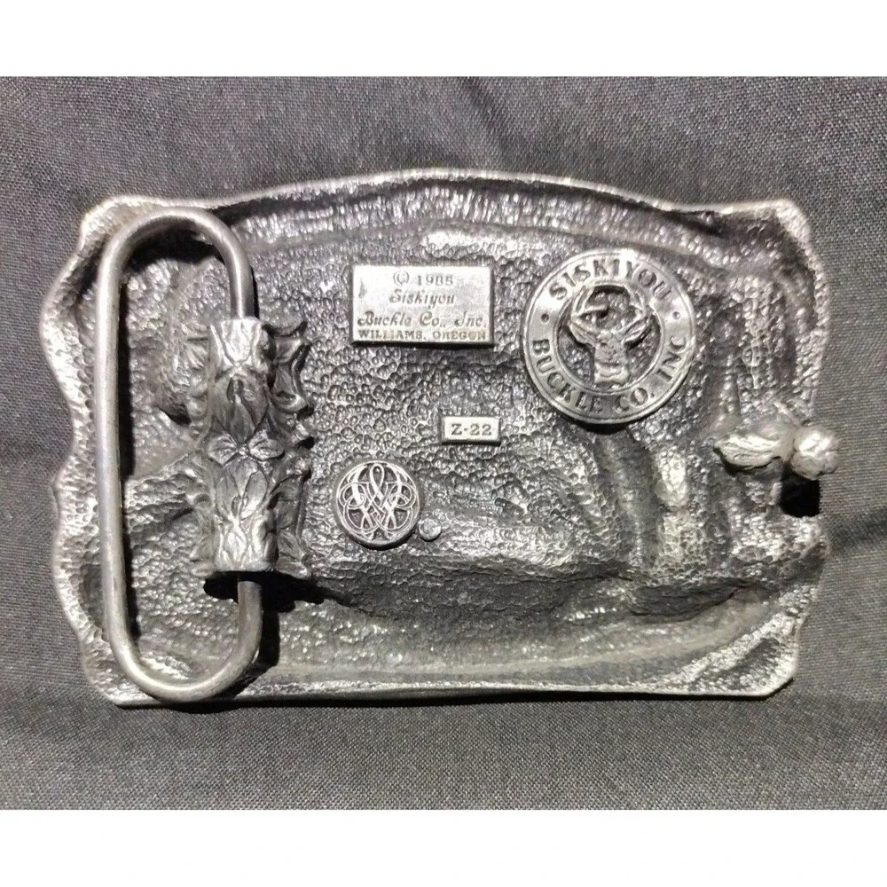 VINTAGE 1985 CANADA WILD AND WONDERFUL Western BELT BUCKLE BY SISKIYOU Z-22